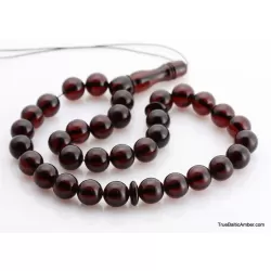 Islamic 33 Prayer ROUND Baltic amber beads rosary
