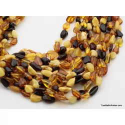 13 Multi BEANS Baltic amber adult wholesale necklaces 21in