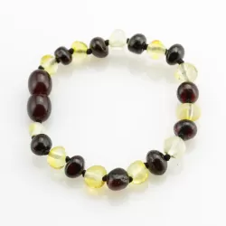 Multi BAROQUE Baby teething Baltic amber bracelet