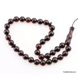 Islamic 33 Prayer ROUND Baltic amber beads rosary