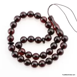 Islamic 33 Prayer ROUND Baltic amber beads rosary