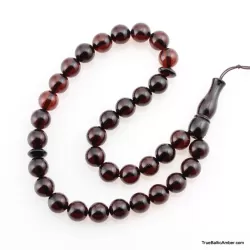 Islamic 33 Prayer ROUND Baltic amber beads rosary