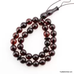 Islamic 33 Prayer ROUND Baltic amber beads rosary