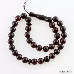 Islamic 33 Prayer ROUND Baltic amber beads rosary