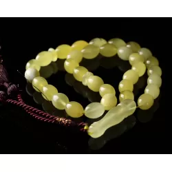 Islamic 33 OLIVE Prayer BALTIC AMBER Beads Muslim Rosary
