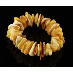 Freeform Nuggets Handmade Baltic Amber Beaded Stretchy Bracelet