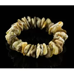 Freeform Nuggets Handmade Baltic Amber Beaded Stretchy Bracelet