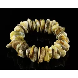Freeform Nuggets Handmade Baltic Amber Beaded Stretchy Bracelet