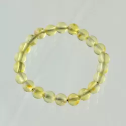 Lemon ROUND beads Baltic amber stretchy teething bracelet