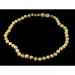 ROUND Baby teething Baltic amber necklace 13in