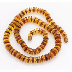 Multi BUTTONS Baltic amber necklace 22in