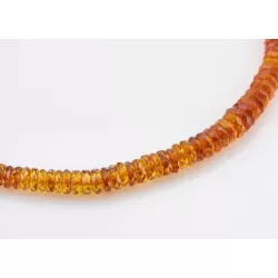 Faceted BUTTONS Baltic amber necklace 18in
