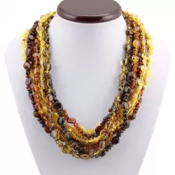 Composition Button beads Baltic amber necklace 21in