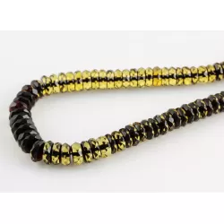 Faceted BUTTONS Baltic amber necklace 19in
