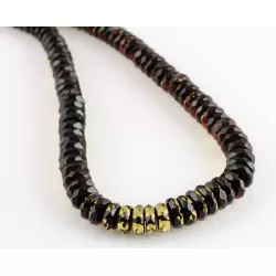 Faceted BUTTONS Baltic amber necklace 19in
