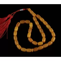 Islamic 33 BARREL Prayer BALTIC AMBER Beads Muslim Rosary