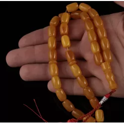 Islamic 33 BARREL Prayer BALTIC AMBER Beads Muslim Rosary