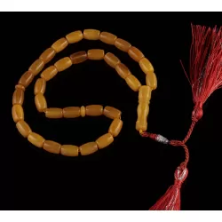 Islamic 33 BARREL Prayer BALTIC AMBER Beads Muslim Rosary