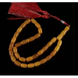 Islamic 33 BARREL Prayer BALTIC AMBER Beads Muslim Rosary