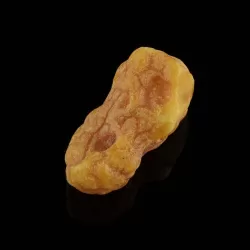 Natural rare Baltic amber resin drop with cracks
