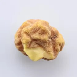 Natural rare Baltic amber resin drop with cracks