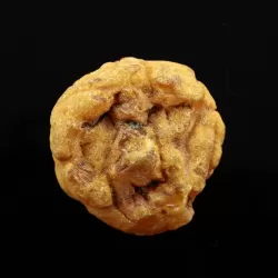 Natural rare Baltic amber resin drop with cracks