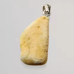 Sea Stone Baltic Amber Silver Pendant