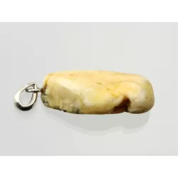 Sea Stone Baltic Amber Silver Pendant