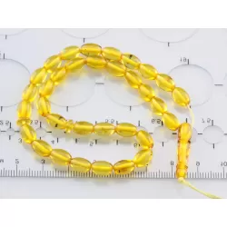 Small Islamic 33 Baltic amber Prayer OLIVE beads