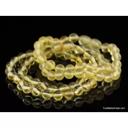 ROUND Baby teething Baltic amber necklace