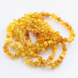 6 Butter BAROQUE Baltic amber adult bracelets