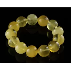 16MM Butter Round Beads Baltic Amber Bracelet 19cm