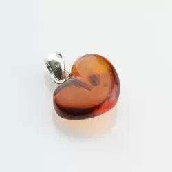 Baltic Amber Heart Pendant Charm