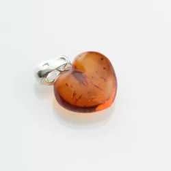 Baltic Amber Heart Pendant Charm