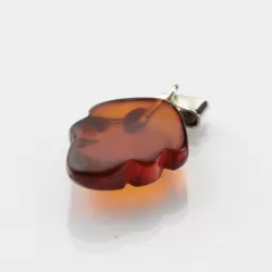 Small Baltic amber CARVED pendant