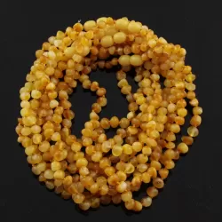 10 Butter BAROQUE Baby teething Baltic amber necklaces 32cm