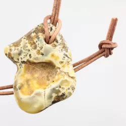 Baltic Amber Pendant on Leather Cord
