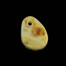 Baltic Amber Medallion pendant with hole