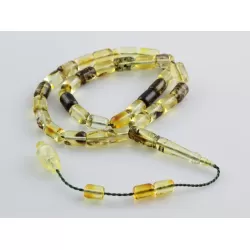 Islamic 33 BARREL Prayer BALTIC AMBER Beads Muslim Rosary
