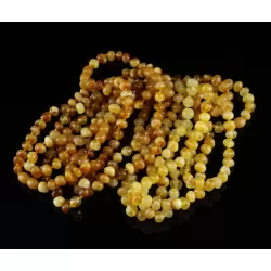 10 Butter Baltic Amber Anklets 25cm