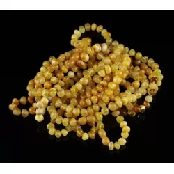 10 Butter Baltic Amber Anklets 25cm