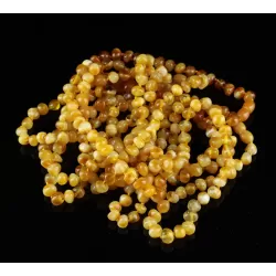 10 Butter Baltic Amber Anklets 25cm