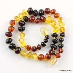 Repeat Rainbow Baltic Amber Teething Necklace For Babies