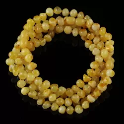 5 Butter Baltic Amber Anklets 25cm