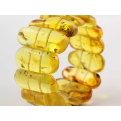 Baltic amber stretch bracelet with insect inclusions 18cm