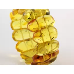 Baltic amber stretch bracelet with insect inclusions 18cm