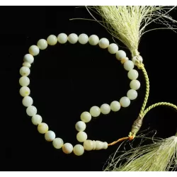 Islamic 33 Prayer White ROUND Baltic amber 7MM beads
