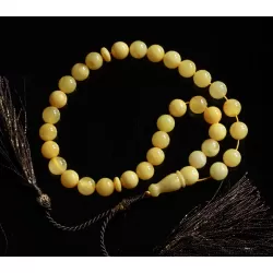 Islamic 33 Prayer Butter ROUND Baltic amber 8MM beads
