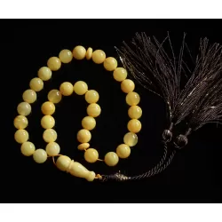 Islamic 33 Prayer Butter ROUND Baltic amber 8MM beads