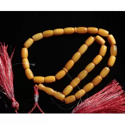 Islamic 33 BARREL Prayer BALTIC AMBER Beads Muslim Rosary